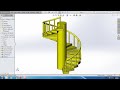 Solidworks tutorial Spiral staircase