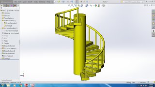 Solidworks tutorial Spiral staircase