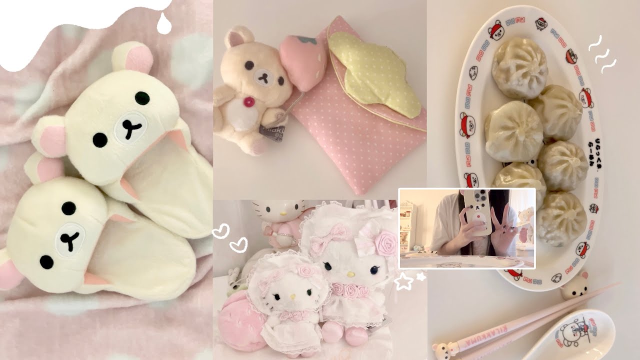 행복만 뽑아낸 따근따근 브이로그 나왔습니다~✩.° | 딸기 카드 지갑 만들기 | 코리락쿠마 | 부라더미싱