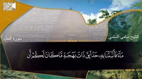 تلاوة من سورة النمل الشيخ سامي السلمي