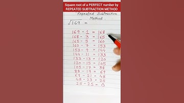 Square root by REPEATED SUBTRACTION METHOD #shorts #maths #mathstricks #squareroot