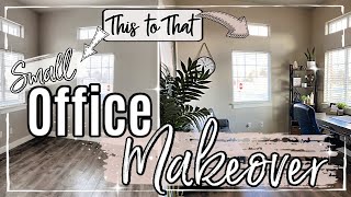 SMALL OFFICE MAKEOVER 2020 :: EXTREME BEFORE & AFTER ROOM TRANSFORMATION | OFFICE DECOR FOR HIM