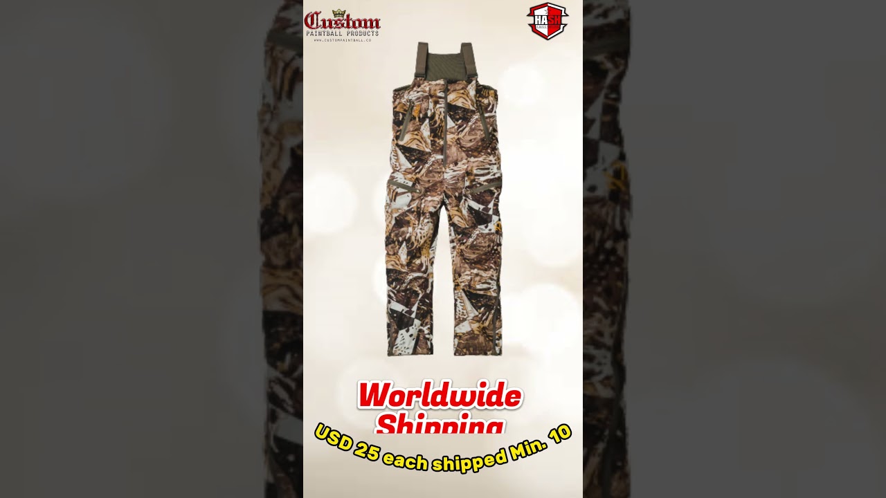 Customized Sublimated Camo Coverall Bibs. 