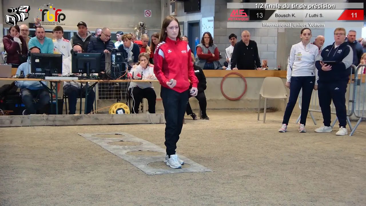 Miniature : Pétanque International Juniors Vottem, 1/2 finale du tir de précision