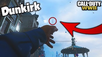 CRAZY CROSS MAP THROWING KNIFE ON THE NEW MAP DUNKIRK!! (COD WW2)