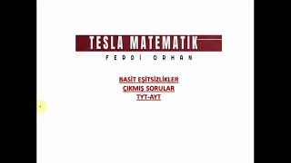 Basi̇t Eşi̇tsi̇zli̇kler Çikmiş Sorular Ayt-Tyt-Msü-Dgs-Kpss Li̇sans-Kpss Ortaöğreti̇m-Kpss Önli̇sans