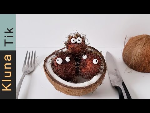 Видео: Did I Just Find Ghibli's Soot Sprites in My Coconut?! 