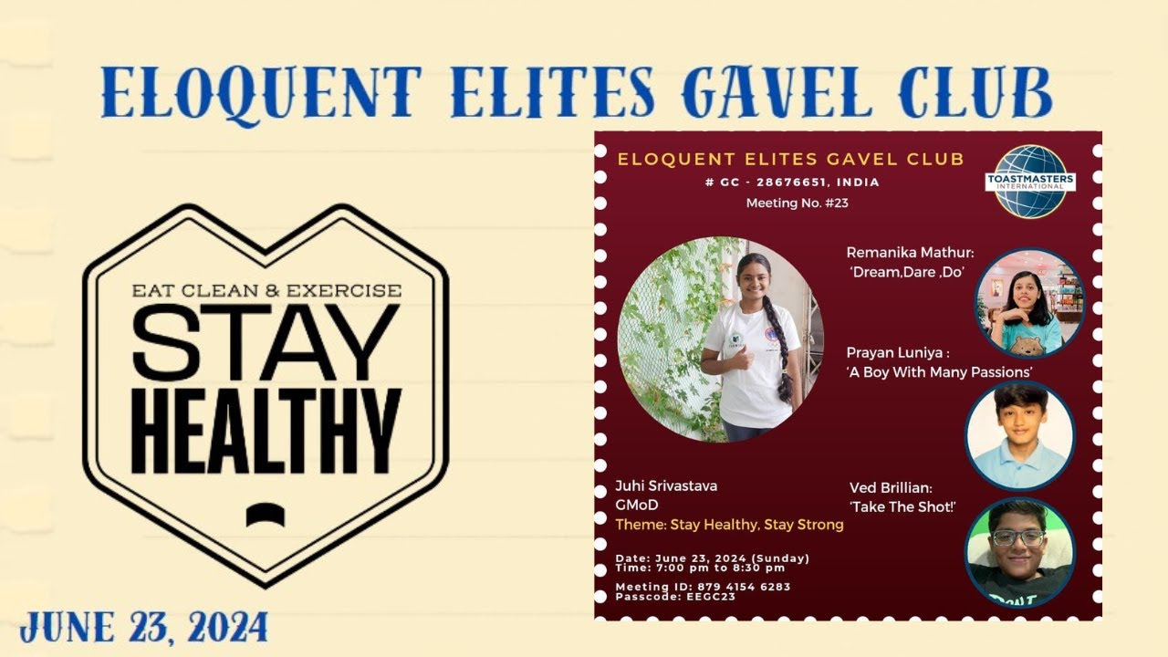 Eloquent Elites Gavel Club Meeting #23