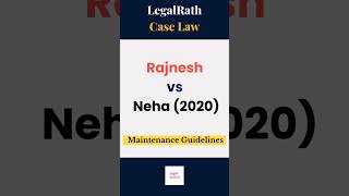 Rajnesh vs Neha (2020) | Landmark Case On Maintenance Laws |