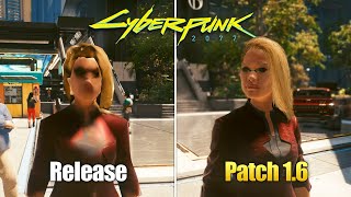 Cyberpunk 2077 1.0 vs Patch 1.6 -  Physics and Details Comparison