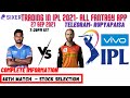 SRH vs RR 40th match |IPL2021 |Fantasy Stocks Trading |Rupya Paisa