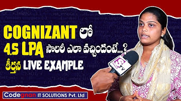 Placed in Cognizant with 4.5 LPA After Codegnan Training! | #sumantvnellore