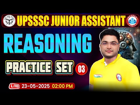 UPSSSC Junior Assistant Reasoning Classes 2025 | UPSSSC JA Reasoning Practice Set #03 By Shobhit Sir