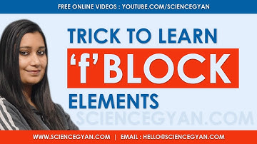 Trick to learn F block Elements easily | Lanthanides  & Actinides Trick| F Block trick | ScienceGyan
