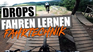 Drops fahren und einschätzen lernen - MTB Fahrtechnik Training mit Tomas FREE AND RIDE Bikepark OE