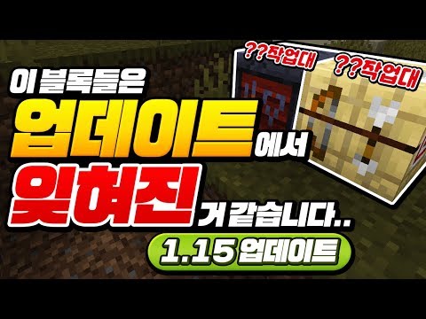 이건*제작자가 까먹은*거 같음ㅋㅋㅋ 1.15 업뎃 끝나감!!! [마인크래프트 리뷰] Minecraft 1.15 - 루태
