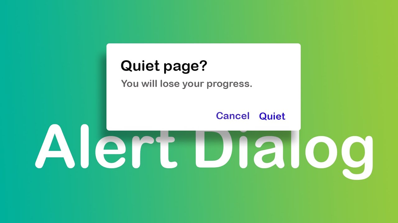 Alert Dialog in android tutorial | Material Design - YouTube