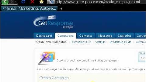 How To Set Up A New Campaign In Get Response