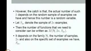 ⁣Mod-07 Lec-22 Consistency of Empirical Risk Minimization; VC-Dimension