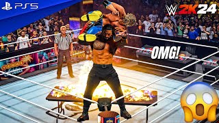 WWE 2K24 - Roman Reigns vs. Logan Paul - WrestleMania 41 Main Event Match | PS5™ [4K60]