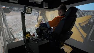 Operating The Cybermine Cat 6020B Excavator Simulator