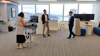 Ergotron Learnfit on the move | Video shooting | Teams meeting