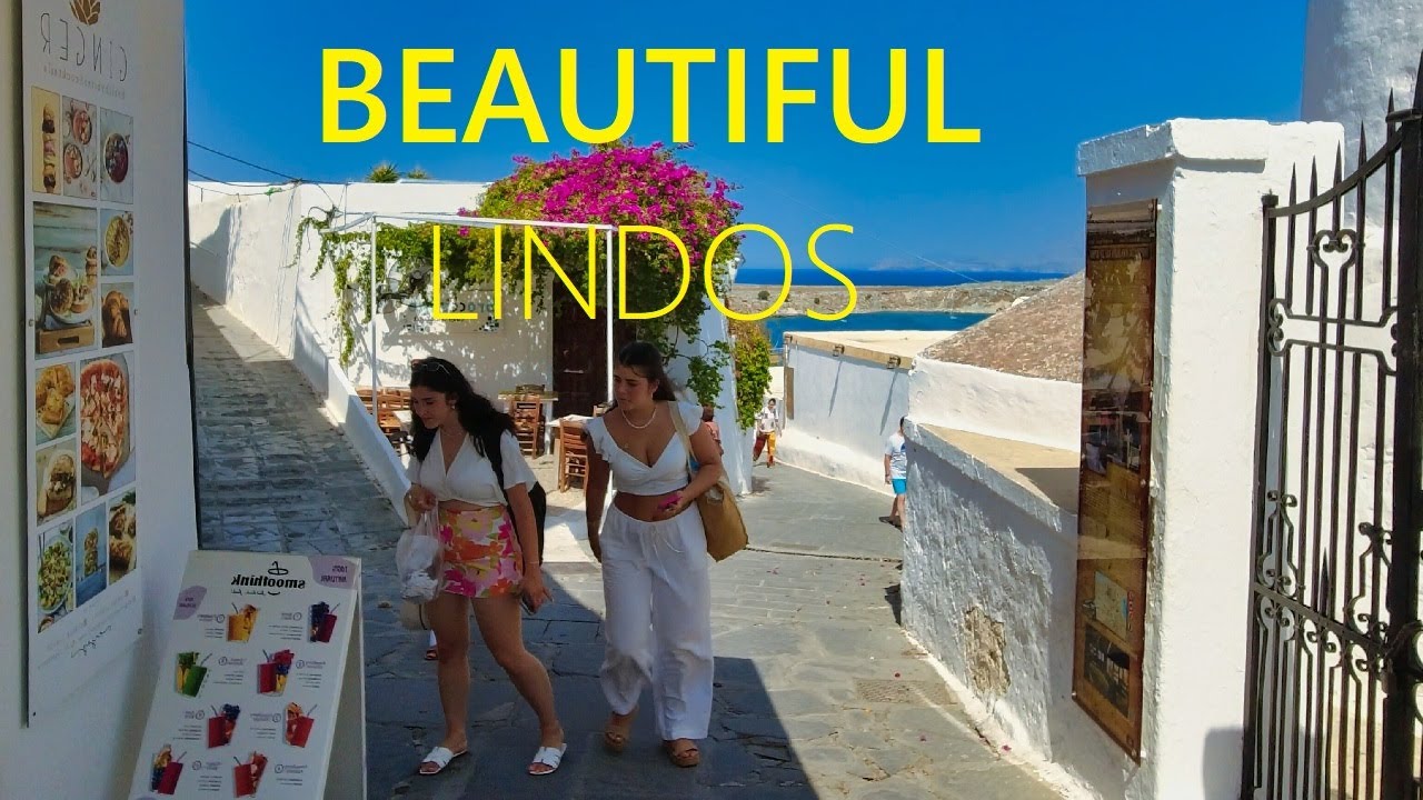 Lindos Rhodes GREECE 🇬🇷 Best place for vacation in Rhodes 2025 [4K UHD]