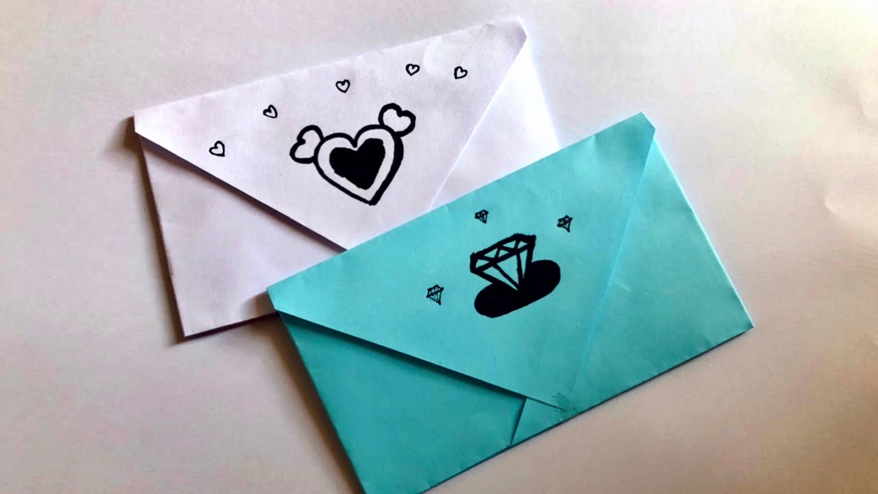 สอนวิธีพับซองจดหมายกระดาษ น่ารักๆ | How to make a paper envelopes
