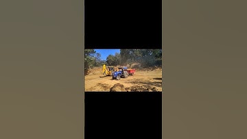 Jcb 3dx Backhoe Machine Loading Mud In Mahindra 415 Tractor and Swaraj Tractor | Jcb Tractor Cartoon