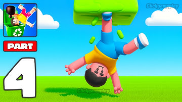 Lazy Jump Gameplay Walkthrough Part 4 - Tutorial Stumble Ragdoll Character Jump (Android,iOS)