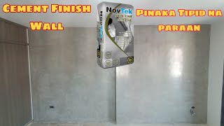 Cement Finish wall Using NOVTEK Skim coat Gray/ pinaka TIPID na paraan👍