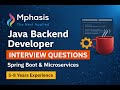 Mphasis Java Backend Developer Interview Questions for 5–8 Years