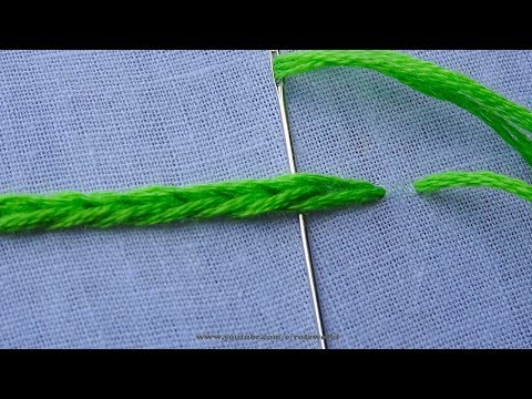 Basic Hand Embroidery Part - 62 | Heavy Chain Stitch