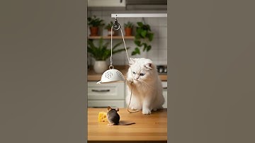 Shocking! 😱😱The cat sets a trap and waits in silence やばすぎ！猫は罠を仕掛けて静かに待っている🐭🔥 #shorts #tabbycat #trap