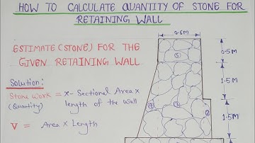 How to calculate Quantity (Vol)of stone for Retaining Wall || Stone Estimate for Retaining  Wall ||