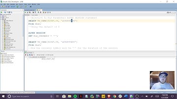 Oracle SQL Lab 1 - Objective 5: NLS Parameters ALTER SESSION statement