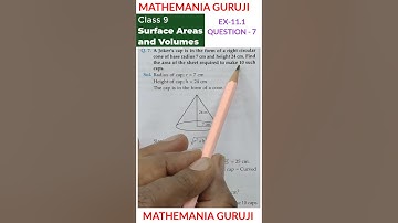 A joker’s cap is in the form of a right circular cone of base radius 7 cm and height 24 cm. Find r