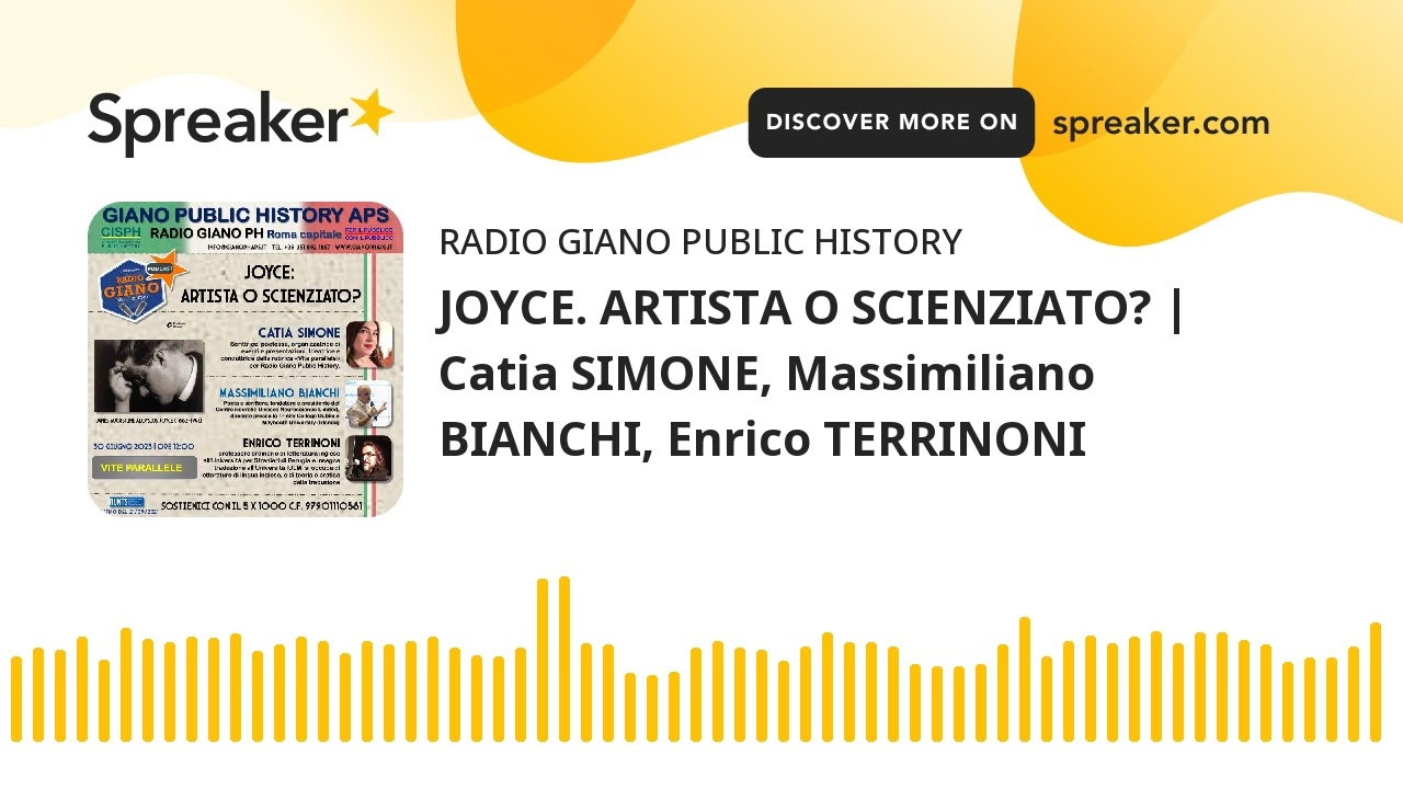JOYCE. ARTISTA O SCIENZIATO? | Catia SIMONE, Massimiliano BIANCHI, Enrico TERRINONI