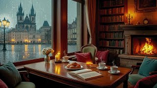 Coffee, Rain & Jazz Piano ☔ Cozy Reading Nook Ambience for Work, Study, and Deep Focus