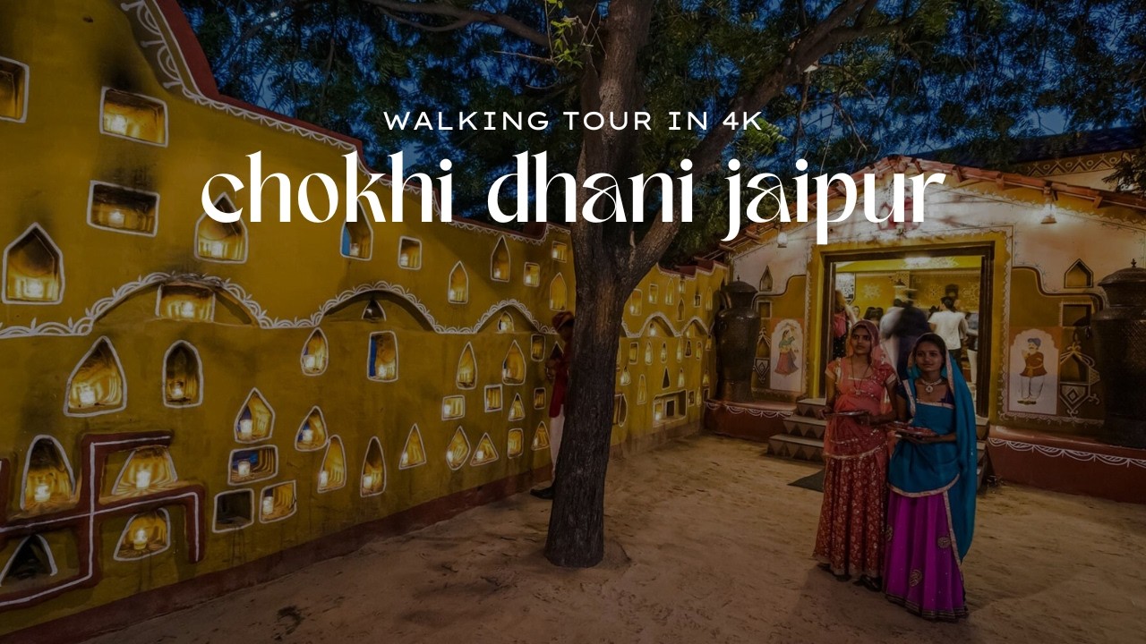 Chokhi Dhani Jaipur 4K Walking Tour 🇮🇳 | Complete Rajasthani Village Experience