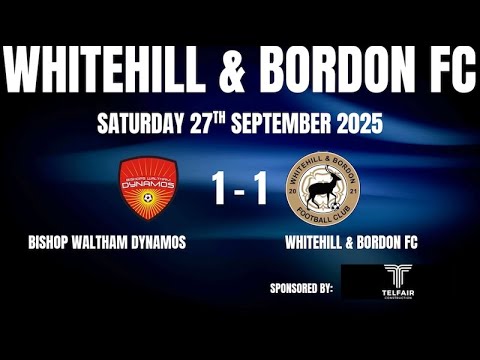 Bishops Waltham Dymanos 1-1 Whitehill & Bordon FC   27th Sept 2025