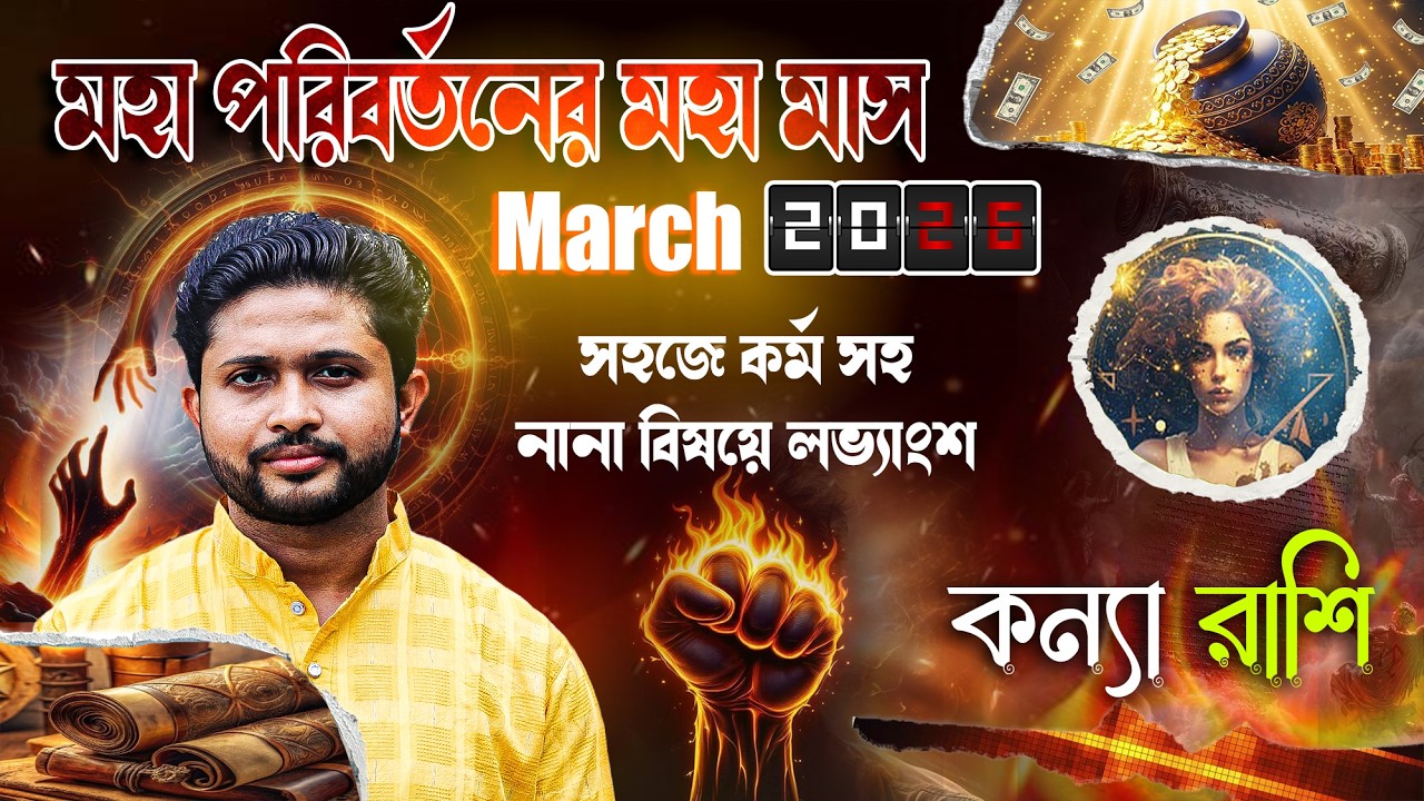 কন্যা রাশি (Virgo)। March 2026 মহা পরিবর্তনের মহা মাস ।