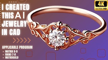 AI Jewelry RING Filigree Convert into CAD Production | Tutorial on MatrixGold | Rhino 8 | Matrix9