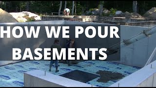 Pouring Concrete For A Basement Floor | Beginners Learn How To Pour Concrete