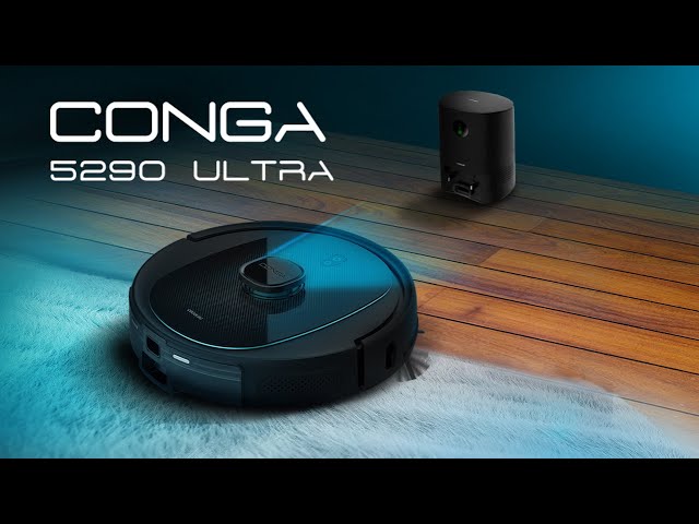 CECOTEC CONGA 5290 ULTRA robot vacuum cleaner test with its base 