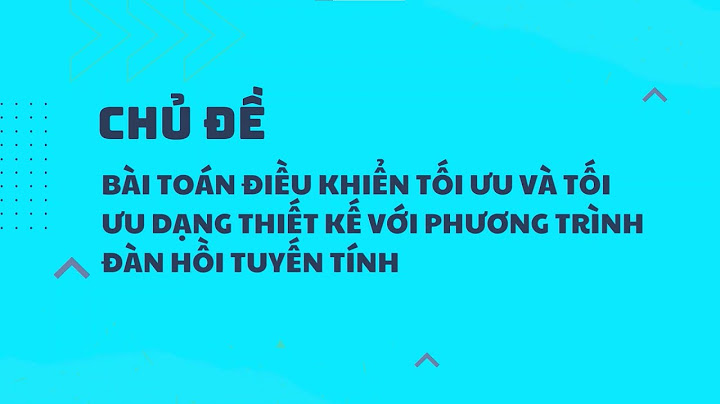 Các phương pháp số bài toán điều khiển tối ưu