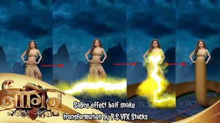 Naagin Sabre effect half snake transformation full tutorial by P.S VFX Stocks