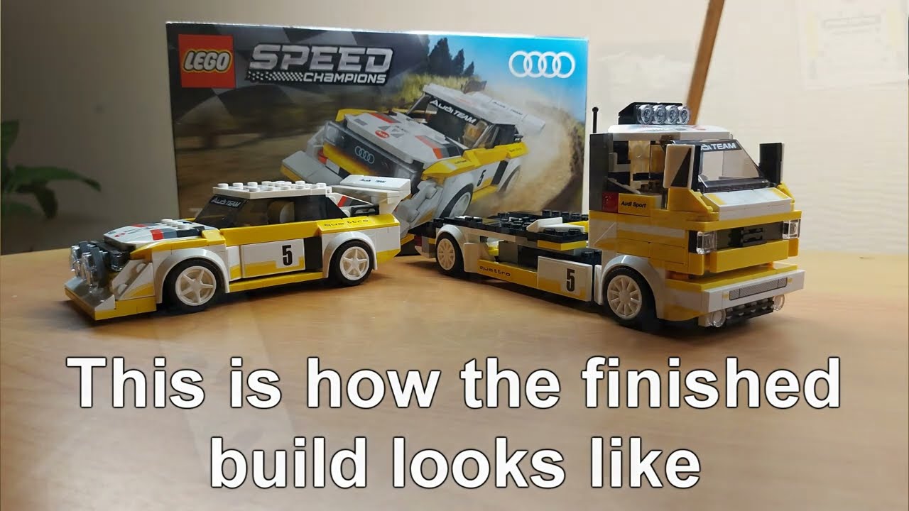How to Build Car Trailer / Hauler From LEGO Speed Champions Audi Sport  Quattro S1