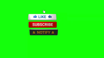 3D Animated Green Screen Subscribe Button, Like And Notification for YouTube | No Copyright, Free
