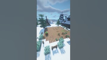 How to Build this VIKING Village Winterfarm!!! 😯| Minecraft 1.19 Medieval Build | #shorts #trending